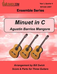Minuet in C Guitar and Fretted sheet music cover Thumbnail